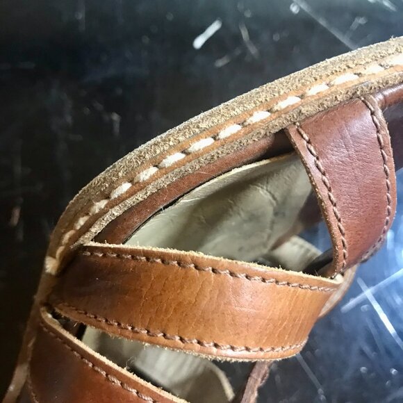 Stuart Weitzman Women's Leather Strappy Shoes Sandals Brown High Heels Size 7 M - Picture 8 of 9